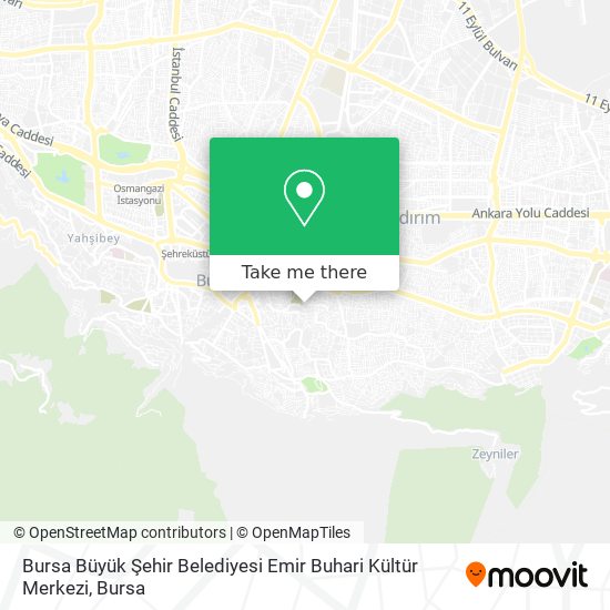 Bursa Büyük Şehir Belediyesi Emir Buhari Kültür Merkezi map
