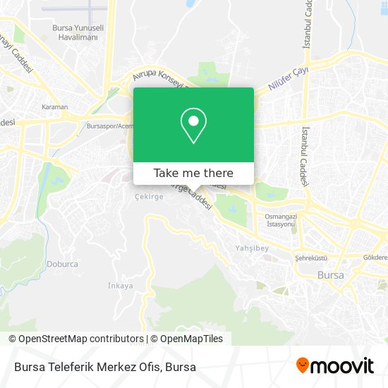 Bursa Teleferik Merkez Ofis map
