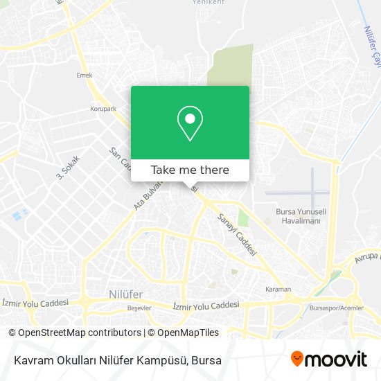 Kavram Okulları Nilüfer Kampüsü map