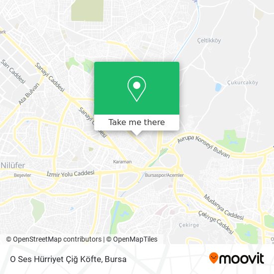 O Ses Hürriyet Çiğ Köfte map