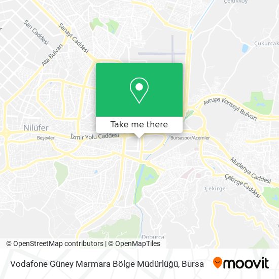 Vodafone Güney Marmara Bölge Müdürlüğü map