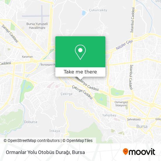 Ormanlar Yolu Otobüs Durağı map