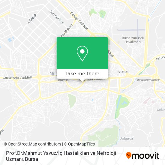 Prof.Dr.Mahmut Yavuz / İç Hastalıkları ve Nefroloji Uzmanı map