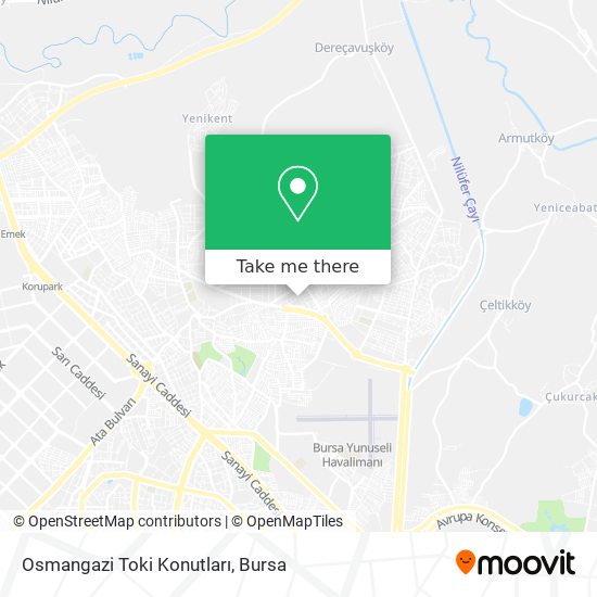 Osmangazi Toki Konutları map