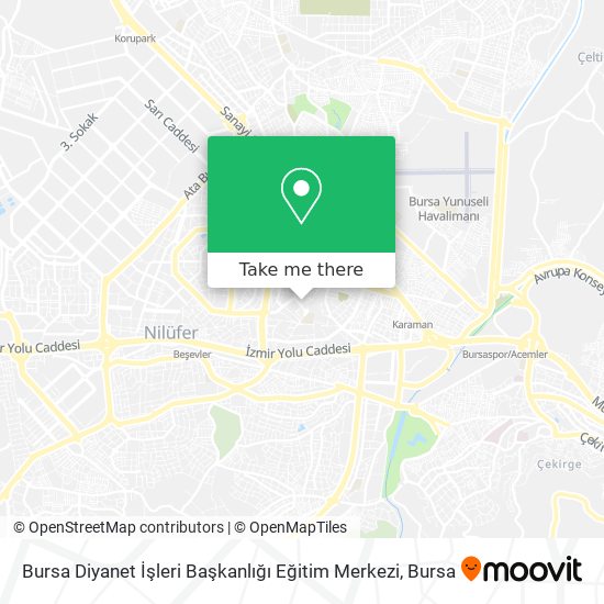 Bursa Diyanet İşleri Başkanlığı Eğitim Merkezi map