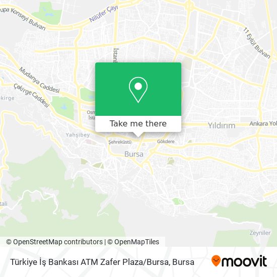 Türkiye İş Bankası ATM Zafer Plaza / Bursa map