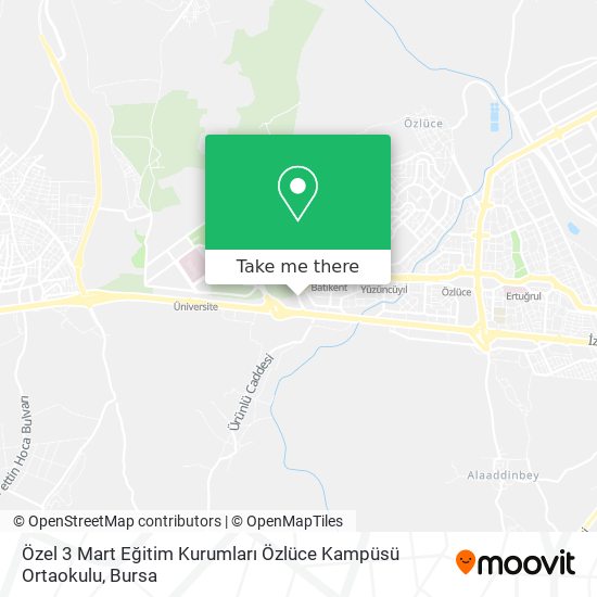 Özel 3 Mart Eğitim Kurumları Özlüce Kampüsü Ortaokulu map