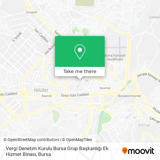 Vergi Denetim Kurulu Bursa Grup Başkanlığı Ek Hizmet Binası map