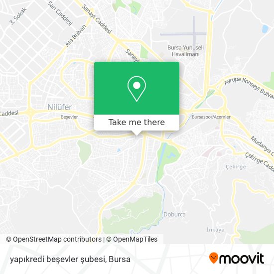 yapıkredi beşevler şubesi map