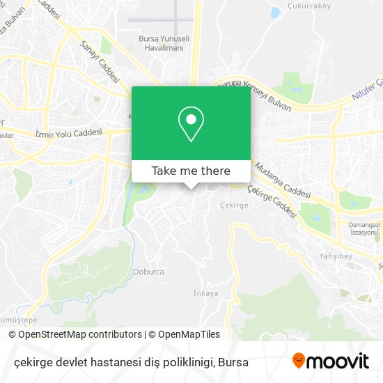 çekirge devlet hastanesi diş poliklinigi map