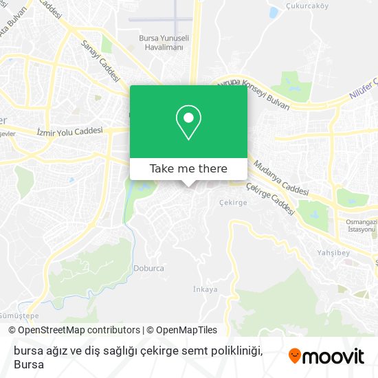 bursa ağız ve diş sağlığı çekirge semt polikliniği map