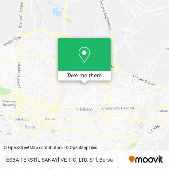 ESBA TEKSTİL SANAYİ VE TİC. LTD. ŞTİ map