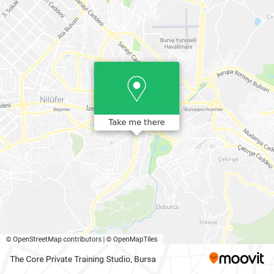 The Core Private Training Studio map