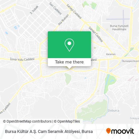 Bursa Kültür A.Ş. Cam Seramik Atölyesi map