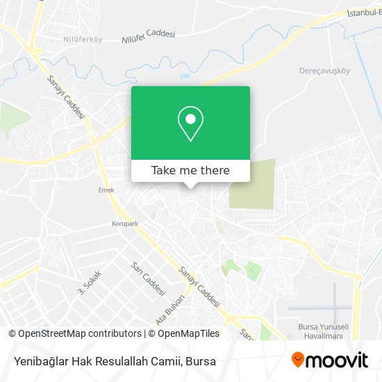 Yenibağlar Hak Resulallah Camii map