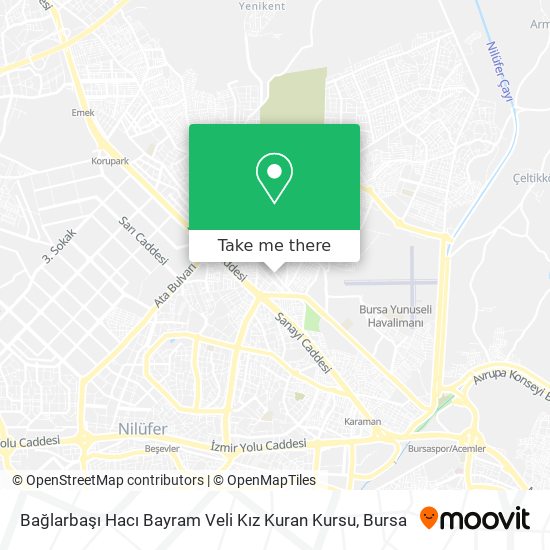 Bağlarbaşı Hacı Bayram Veli Kız Kuran Kursu map