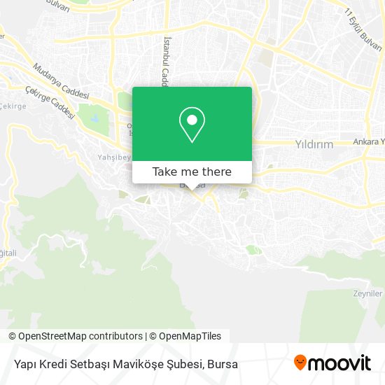 Yapı Kredi Setbaşı Maviköşe Şubesi map