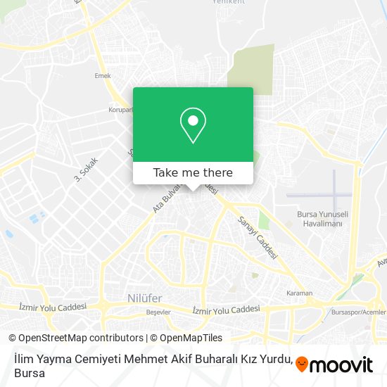 İlim Yayma Cemiyeti Mehmet Akif Buharalı Kız Yurdu map