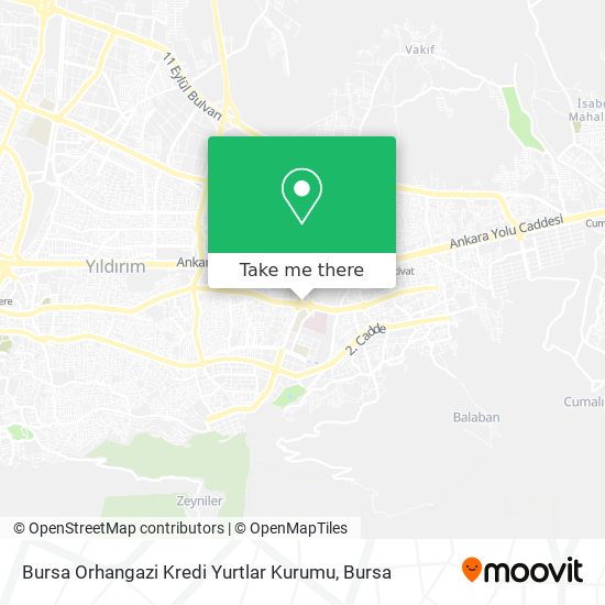 Bursa Orhangazi Kredi Yurtlar Kurumu map