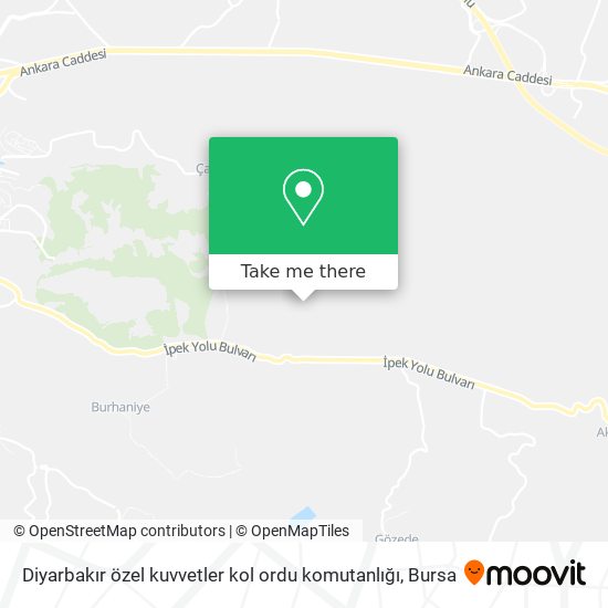 Diyarbakır özel kuvvetler kol ordu komutanlığı map