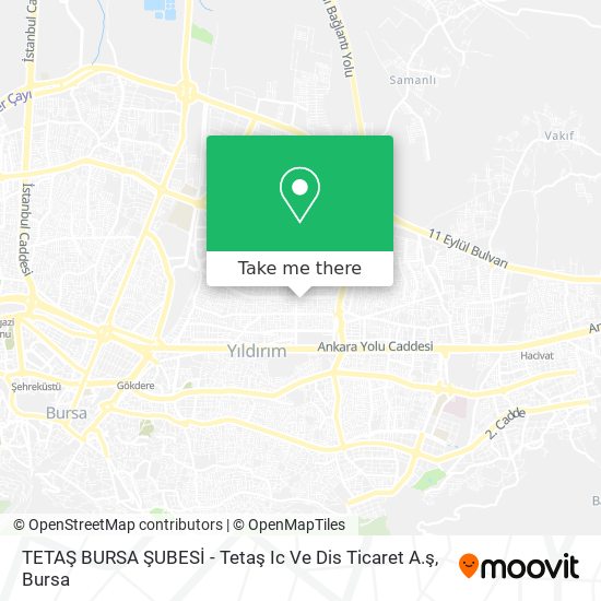 TETAŞ BURSA ŞUBESİ - Tetaş Ic Ve Dis Ticaret A.ş map