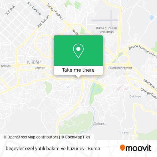 beşevler özel yatılı bakım ve huzur evi map