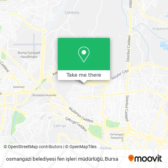 osmangazi belediyesi fen işleri müdürlüğü map