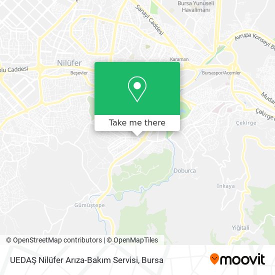 UEDAŞ Nilüfer Arıza-Bakım Servisi map