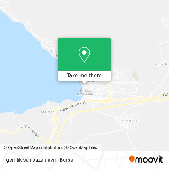 gemlik salı pazarı avm map