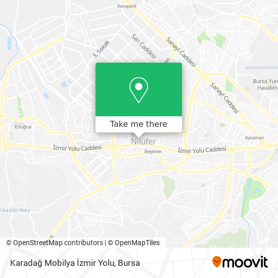 Karadağ Mobilya İzmir Yolu map