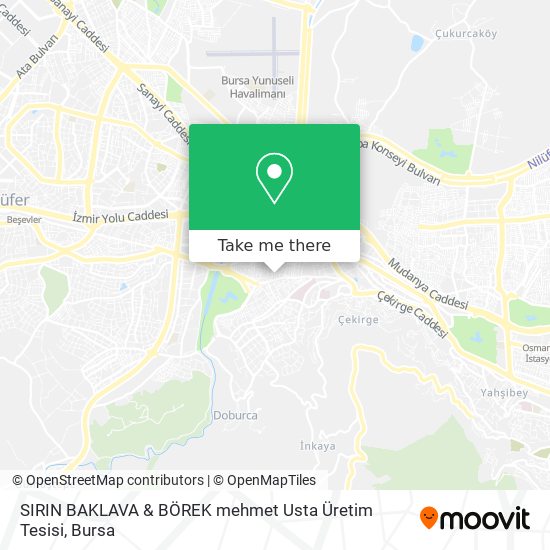 SIRIN BAKLAVA & BÖREK mehmet Usta Üretim Tesisi map