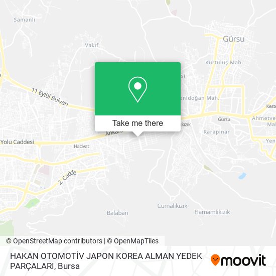 HAKAN OTOMOTİV JAPON KOREA ALMAN YEDEK PARÇALARI map