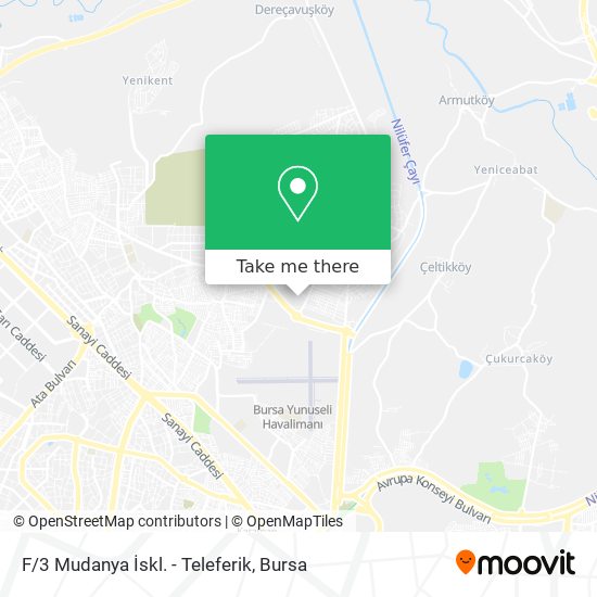 F/3 Mudanya İskl. - Teleferik map
