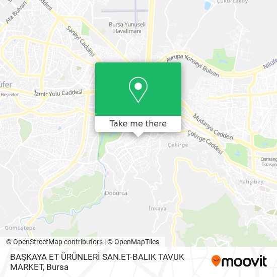 BAŞKAYA ET ÜRÜNLERİ SAN.ET-BALIK TAVUK MARKET map