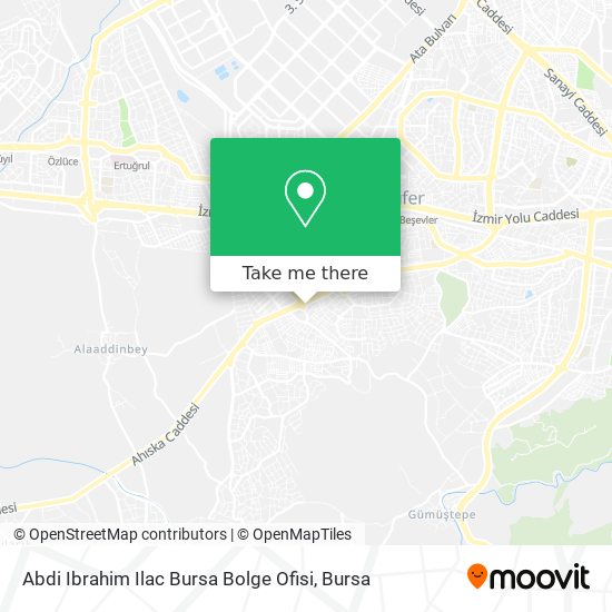 Abdi Ibrahim Ilac Bursa Bolge Ofisi map