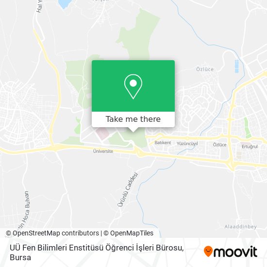 UÜ Fen Bilimleri Enstitüsü Öğrenci İşleri Bürosu map