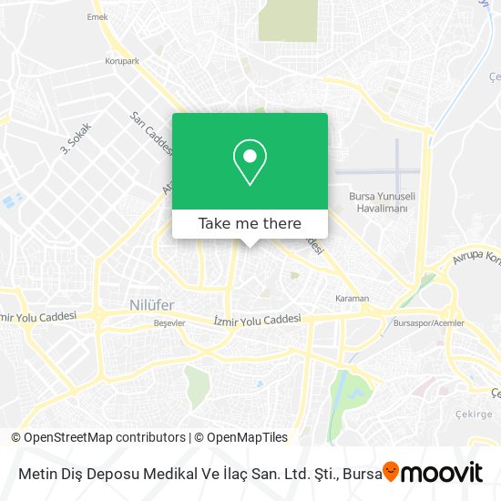 Metin Diş Deposu Medikal Ve İlaç San. Ltd. Şti. map