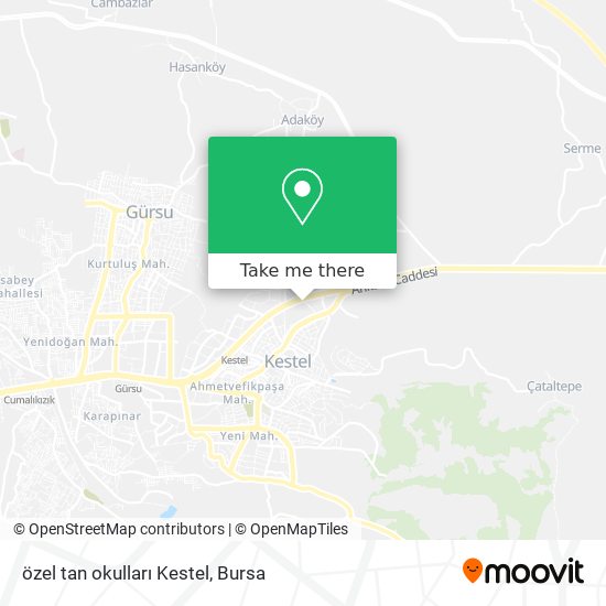özel tan okulları Kestel map