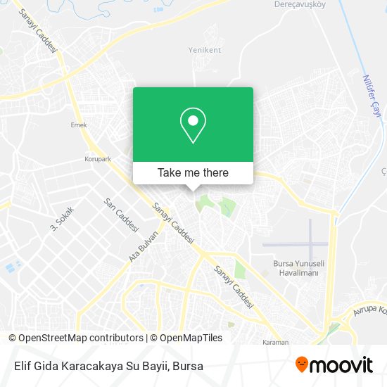 Elif Gida Karacakaya Su Bayii map