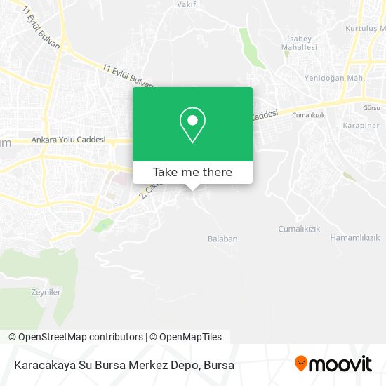 Karacakaya Su Bursa Merkez Depo map