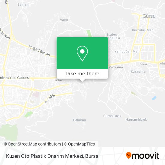 Kuzen Oto Plastik Onarım Merkezi map