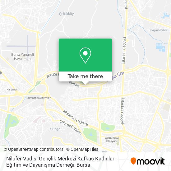 Nilüfer Vadisi Gençlik Merkezi Kafkas Kadınları Eğitim ve Dayanışma Derneği map