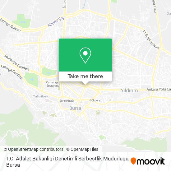 T.C. Adalet Bakanligi Denetimli Serbestlik Mudurlugu map