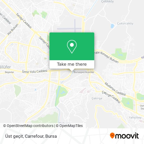 Üst geçit, Carrefour map
