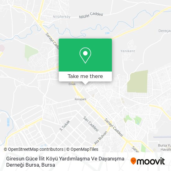 Giresun Güce İlit Köyü Yardımlaşma Ve Dayanışma Derneği Bursa map