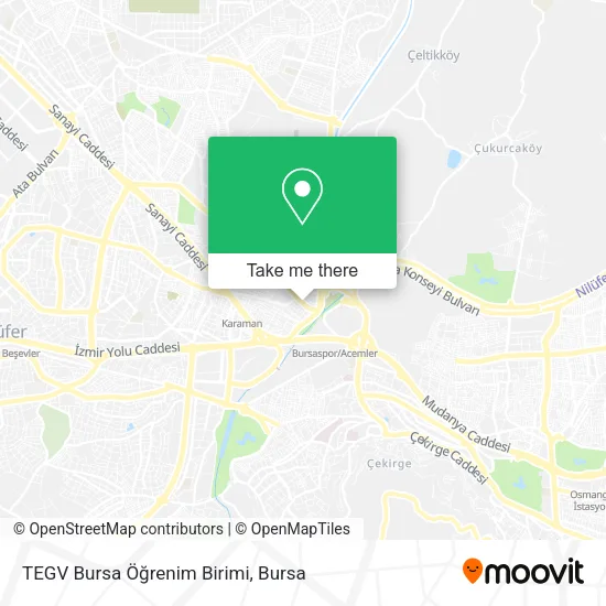 TEGV Bursa Öğrenim Birimi map
