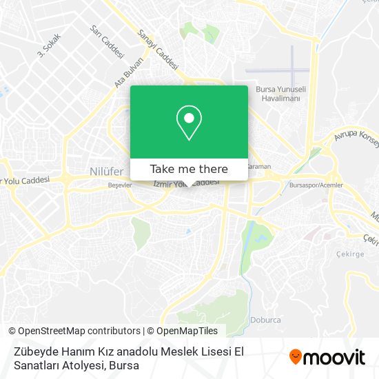 Zübeyde Hanım Kız anadolu Meslek Lisesi El Sanatları Atolyesi map
