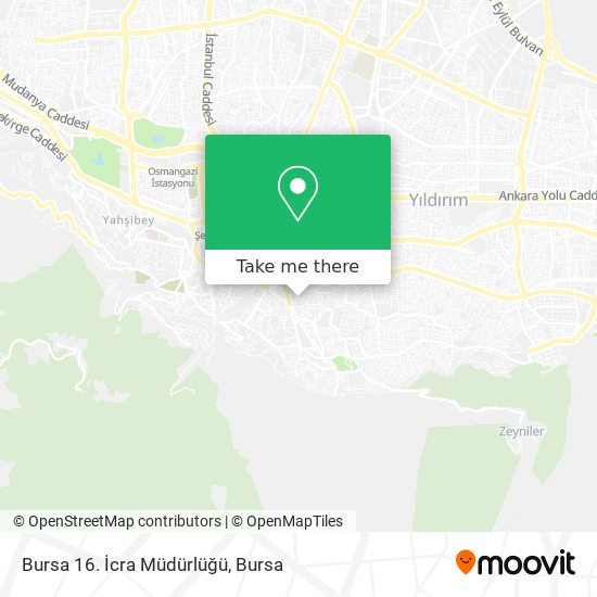 Bursa 16. İcra Müdürlüğü map