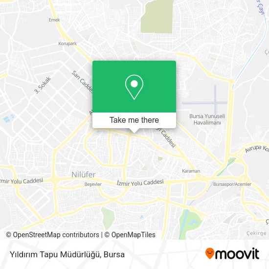 Yıldırım Tapu Müdürlüğü map