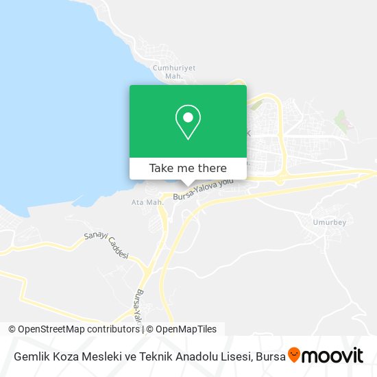Gemlik Koza Mesleki ve Teknik Anadolu Lisesi map